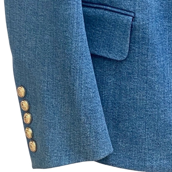 BALMAIN BLUE DENIM BLAZER SIZE 12 WORN ONLY ONCE - Picture 9 of 9